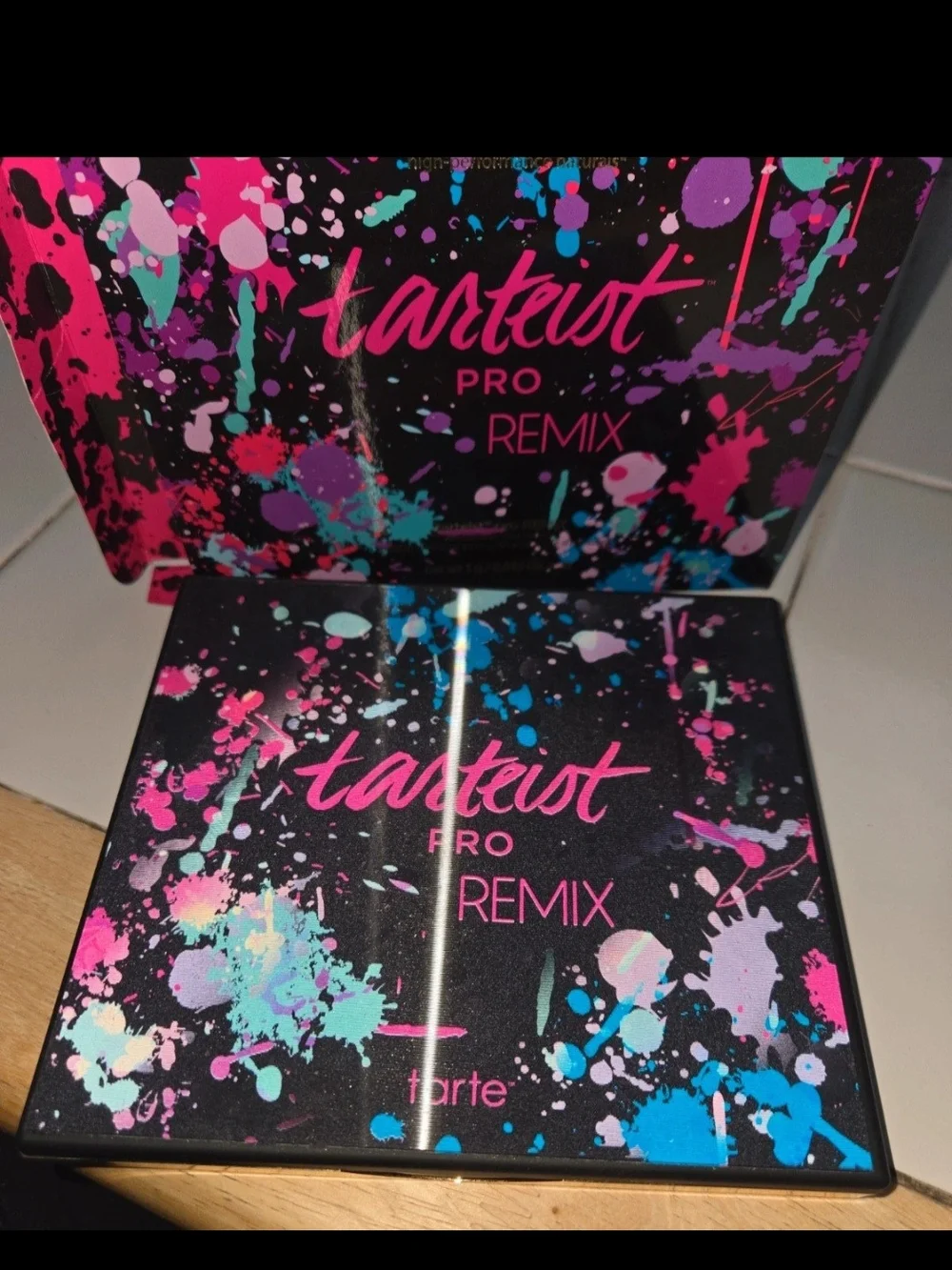 tarteist PRO REMIX Eyeshadow Palette – Pink, Teal, Blue, Purple Splatter Design